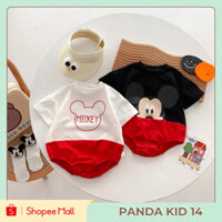 [Panda Kid],Bộ body suit Chuột Mickey đáng yêu phù hợp dành cho bé trai và bé gái, Embe Panda, PD14