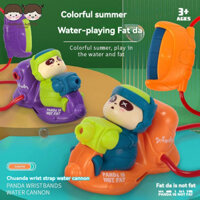 Panda Watch Dây đeo cổ tay Súng nước Phòng tắm trẻ em Súng nước Đồ chơi nước ngoài trời cho bé trai và bé gái