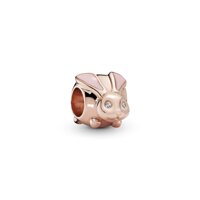 Pandora Jewelry Cute Bunny Cubic Zirconia Charm in Pandora Rose