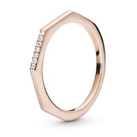 Pandora Jewelry Multifaceted Cubic Zirconia Ring in Pandora Rose