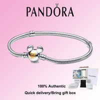 Pandora S925 Sterling Silver Disney Kỷ niệm 100 năm Vòng tay dây chuyền rắn