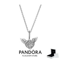 Pandora100% Original s925Sterling Silver Jewelry qz2v Angel and Heart Stud Necklace