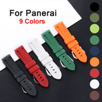 PANERAI Dây Đeo Đồng Hồ Bằng Silicone Cao Su Mềm 22mm 24mm Có Khóa Kim Loại Dành Cho Nam Nữ