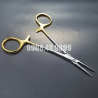 Panh y tế thẳng 12cm cán vàng