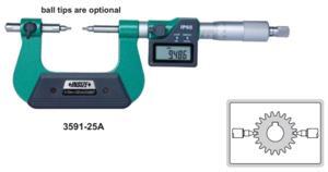Panme điện tử đo bánh răng INSIZE 3591-25A (0-25mm/0-1″)