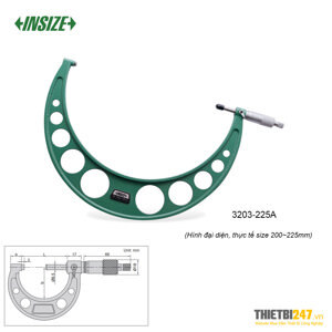 Panme đo ngoài cơ khí (hệ mét) Insize 3203-225A