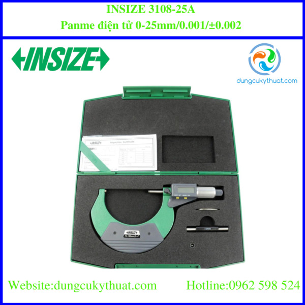 Panme đo ngoài điện tử Insize 3108-25A