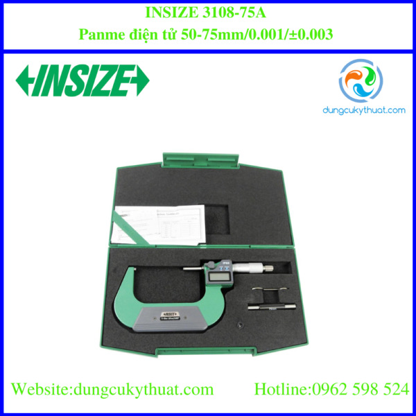 Panme đo ngoài điện tử Insize 3108-75A