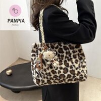 Panpia Hello Kitty Da Báo Sang Trọng Túi Sanrio Kawaii Anime Túi Xách Mềm Nhồi Bông Tote Thời Trang Đi Lại Satchel Ba Lô HEVN