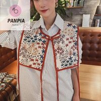 Panpia Nữ Thêu Vai Khăn Choàng Quấn Hoa Áo Sơ Mi Giả Cổ Trang Trí HEVN
