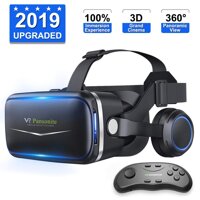 Pansonite Vr Headset with Remote Controller, 3D Glasses Virtual Reality Headset for VR Games & 3D Movies, Eye Care System for iPhone and Android Sm...