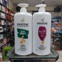 Pantene Dầu Gội 1.2L Xanh Suôn Mượt Óng Ả, Hồng Ngăn Rụng Tóc