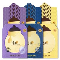 Papa Recipe Bombee Ultra-Fine Sheet Mask Trio, Korean Sheet Mask Rich Moisturizing Mask, AMAZON EXCLUSIVE, 30 Sheets