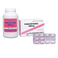 Paracetamol 500mg - thuốc giảm đau và hạ sốt nhẹ - Chai 500 viên nén - MebiPhar