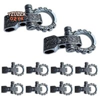 Paracord Khóa Nơ Kẹp Vít Pin Neo Còng Có Thể Điều Chỉnh Còng Khóa Cho Paracord Vòng Tay Dây 10 Chiếc