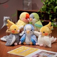 Parade Kawaii Cockatiel Budgerigar Monk Parakeet Tay Con Rối Chim Mềm Đồ Chơi Nhồi Bông Búp Bê Vẹt Cosplay Sang Trọng Búp Bê Giáo Dục Đồ Chơi Cho Bé VN