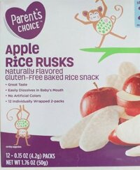 Parent’s choice apple rice rusks