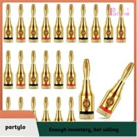 [Partylo] 24 Dây Cáp Âm Nhạc Mạ Vàng 4 Mm Chuối Cắm Loa Âm Thanh Kết Nối Loa Âm Nhạc Cáp Dây Pin Kết Nối