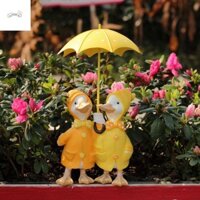 Partypalace Vịt Ô Trang Trí, Nhựa Dễ Thương Vịt Tượng, Để Bàn Trang Trí Hoạt Hình Sáng Tạo Động Vật Chống Thấm Nước Điêu Khắc Vườn