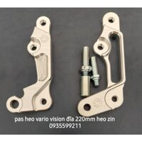 pas nhôm cnc gắn heo zin vario vision lên đĩa 220mm