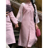 Pass áo dài Tết Chubbie 2024 Hồng Size S