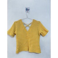 Pass Áo happy zoo cổ V chất len đan móc