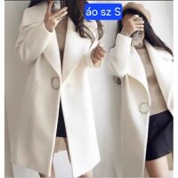 pass áo khoác dạ ép màu trắng