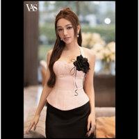 Pass áo kiểu Vanannhscarlet kèm nơ 650K lúc mua 1tr50K mặc 1 lần đi tiệc còn mới 99,99% chất cao cấp form siêu tôn ngực