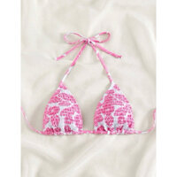Pass Áo Tops Bikini Nữ Thêu Smock Hoa
