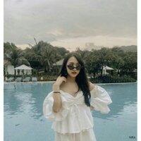 Pass áo trễ vai tay bồng siêu xinh