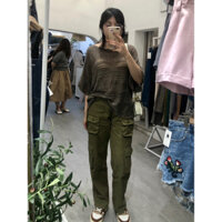 pass cả set áo lưới + quần cargo