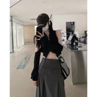 [Pass] Chân váy dài ulzzang 2 thắt lưng (không kèm dây nịt)