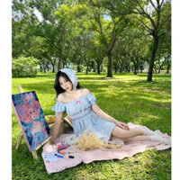 [PASS] Đầm babydoll sọc xanh