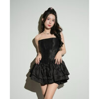 Pass Đầm corset nơ đen LSOUL New 99%