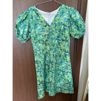 [Pass] Đầm hoa xanh ôm body