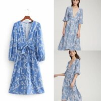 Pass Floral dress Đầm hoa xanh