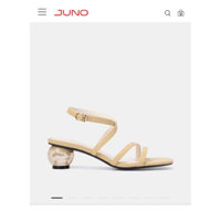 Pass Giày Juno quai chéo gót trong suốt chính hãng