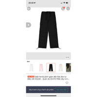 Pass quần dù ống rộng dây rút