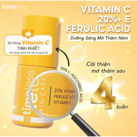 pass Serum Timeless Vitamin C Tinh Khiết (LAA) 20%+ E + Ferulic Acid 30ml Dưỡng Trắng Da Giảm Thâm