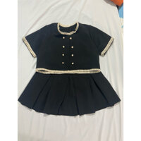 [Pass] Set vest croptop viền bèo 2 hàng nút