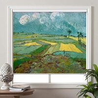 PASSENGER PIGEON Blackout Window Shades, Wheat Fields at Auvers Under Clouded Sky, by Vincent Van Goah, Premium UV Protection Custom Roller Blinds,...