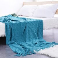 Passion Chăn Thun Đan Len Phủ Ghế Sofa Trang Trí Giường Dệt Hình Thoi