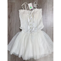 Passnew set áo croset kèm chân váy xoè xinh xắn freesize 46-53kg