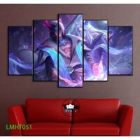 Past 3 - tranh 5 ghép liên minh huyền thoại - League of Legends nhựa formex PVC dán tường có keo - tranh dán tường nhựa