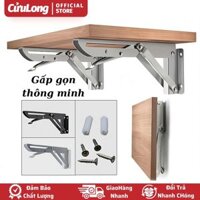 Pát đỡ kệ gỗ ke chữ L chịu lực giá đỡ gấp gọn thông minh thép không gỉ