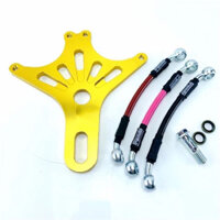 Pát heo đôi CNC gắn 2 heo sau không kèm dây dầu cho xe điện độ