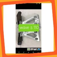 pát nhôm gác chân sau wave s 110 rsx 110 màu bạc zin