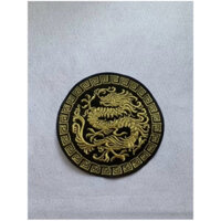 patch vải ủi nhiệt thêu sticker tròn rồng (combo 45c)