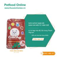 Pate Catchy vị Cá Ngừ thịt đỏ và Gà trong thạch cho mèo – 70g