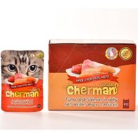 Pate Cherman cho mèo trên 1 tuổi vị Cá ngừ và Cá hồi